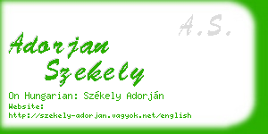 adorjan szekely business card